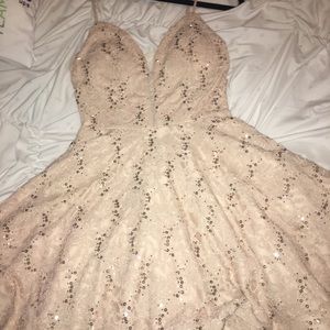 Nude/Light pink party dress
